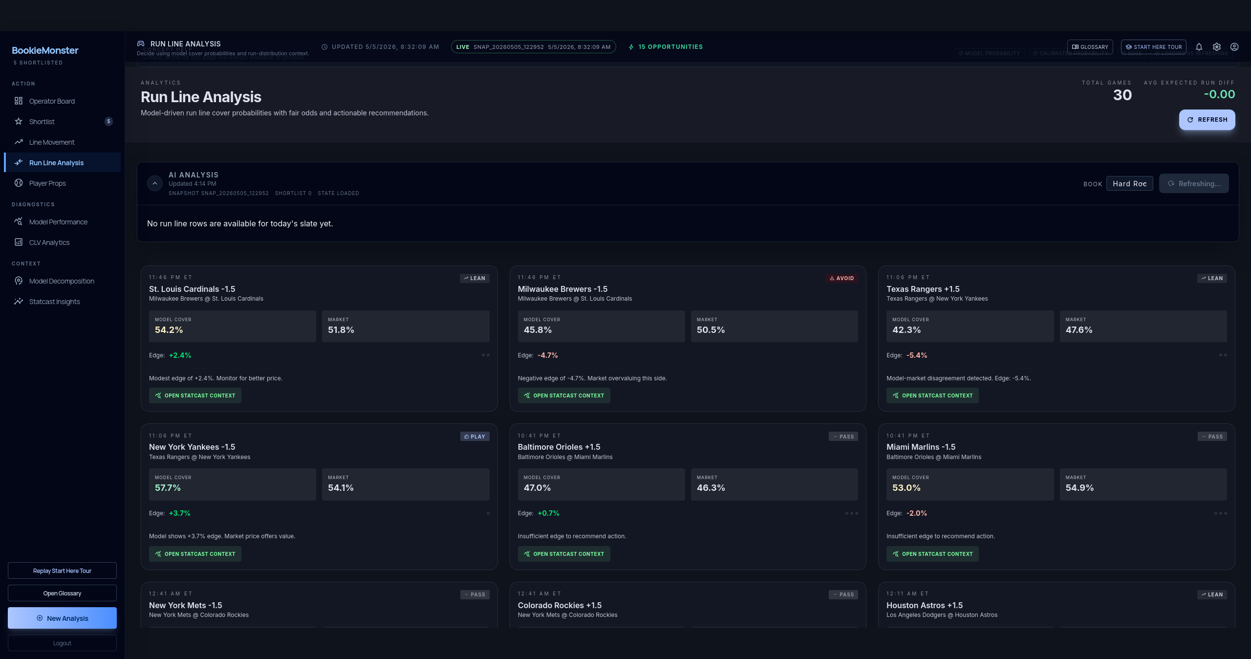 BookieMonster platform screenshot